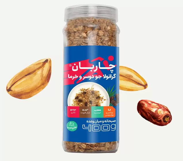 گرانولا جو دوسر و خرما