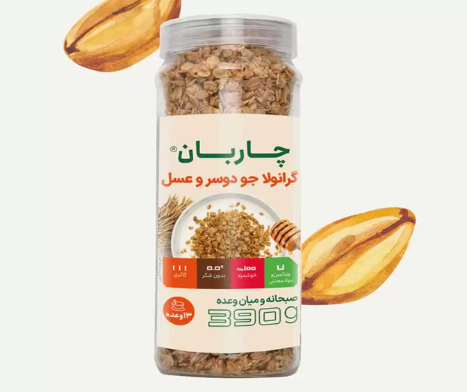 گرانولا جو دوسر و عسل