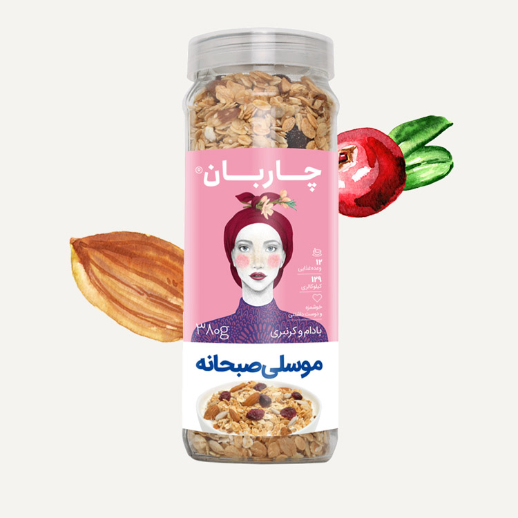 موسلی بادام و کرنبری چاربان