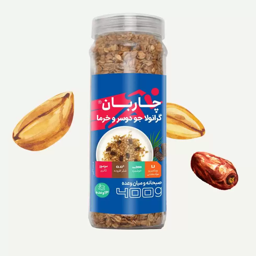 گرانولا مخصوص ورزشکاران چاربان
