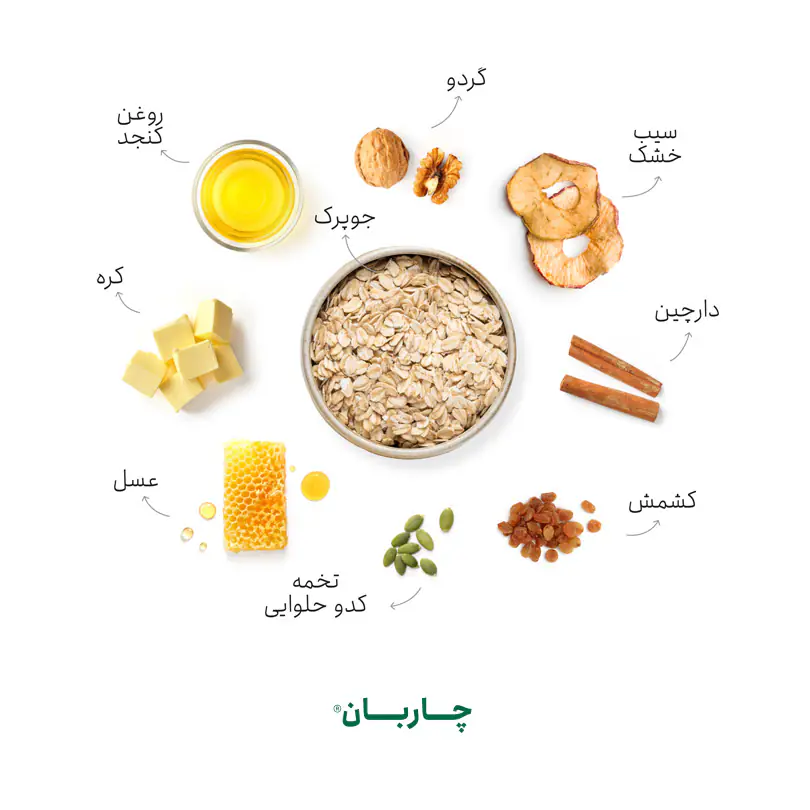 موسلی-گردو-سیب-دارچین