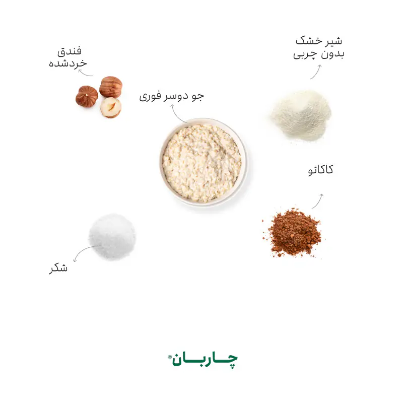 اوتمیل-فندق-و-شکلات