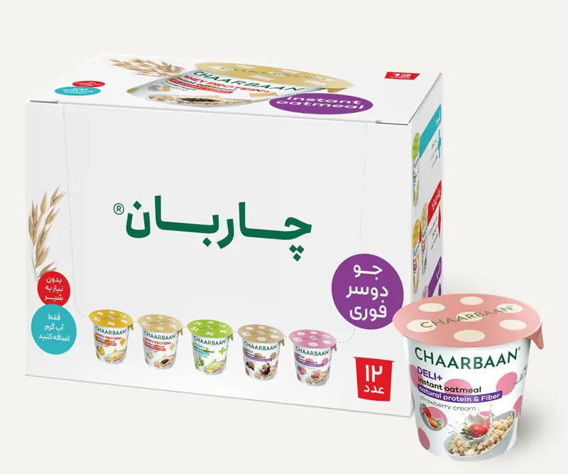 باکس ۱۲ تایی اوتمیل توت فرنگی