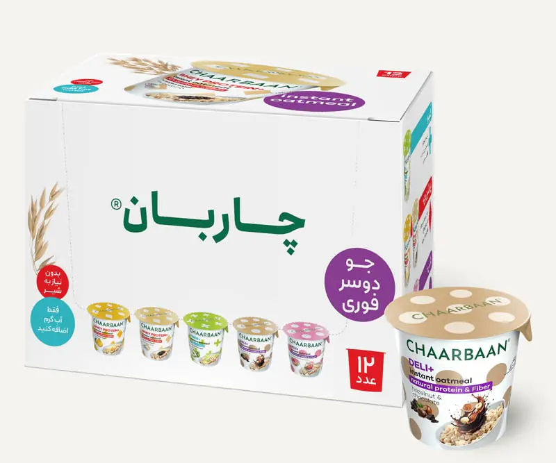 باکس ۱۲ تایی اوتمیل فندق و شکلات